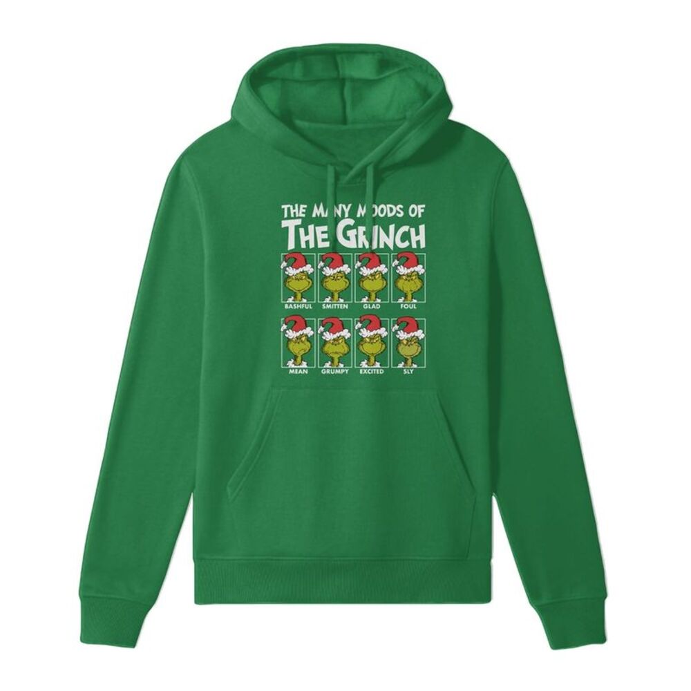Hybrid Mens Grinch Moods Graphic Hoodie Sweatshirt, NWT